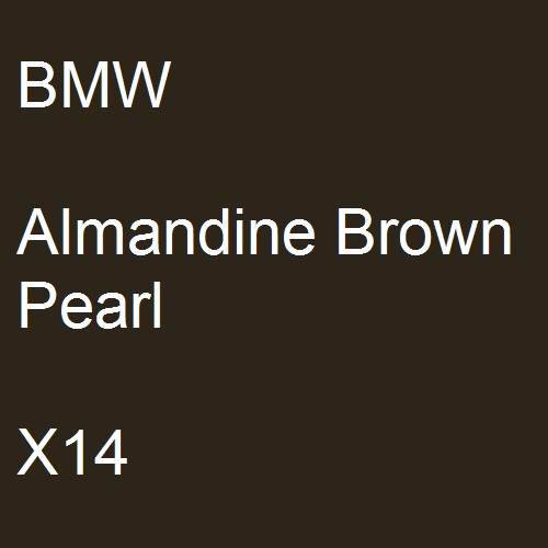 BMW, Almandine Brown Pearl, X14.